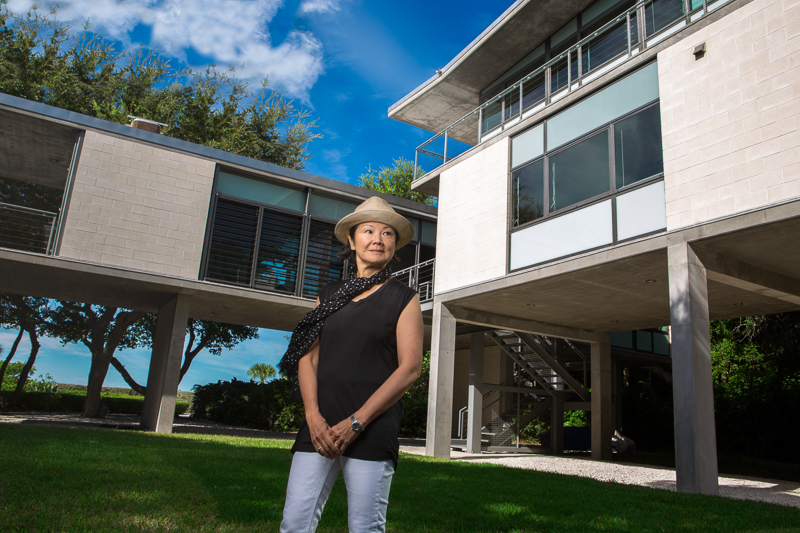 Toshiko Mori, as a featured speaker at Center for Architecture Sarasota, was present at an October 17 tour of the Burkhardt/Cohen House, where she designed a home extension attached to a Paul Rudolph-