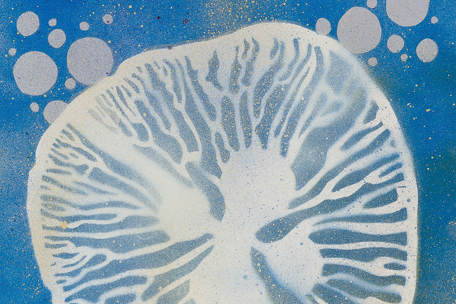 Moon Jelly by Julia Overholt, senior at Suncoast PolytechPainting: Recipient of the Best in School Award.