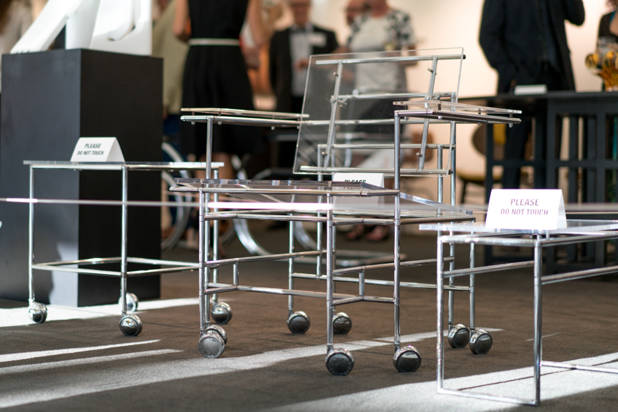 Plexiglass chair, stool and table (Paul Rudolph)