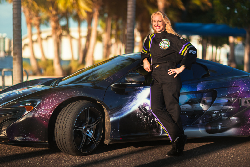 Team Kirk�s Angels Ariane Dart with McLaren 650S.