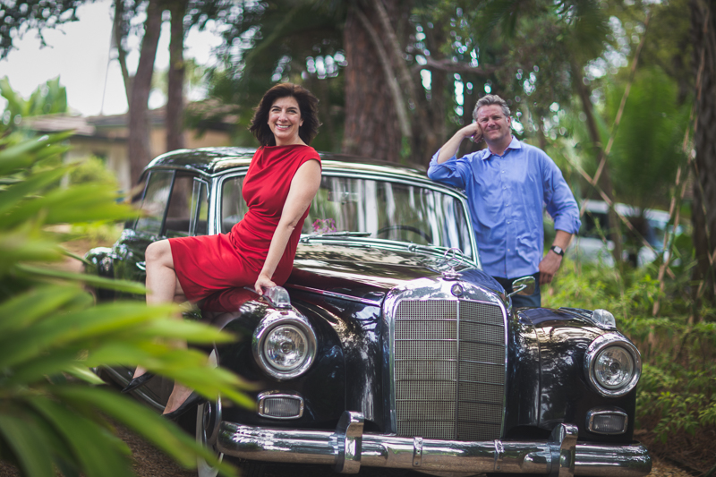 Team Firefly Anna Nekoranec and Bengt Niebuhr with 1958 Mercedes 300 D.