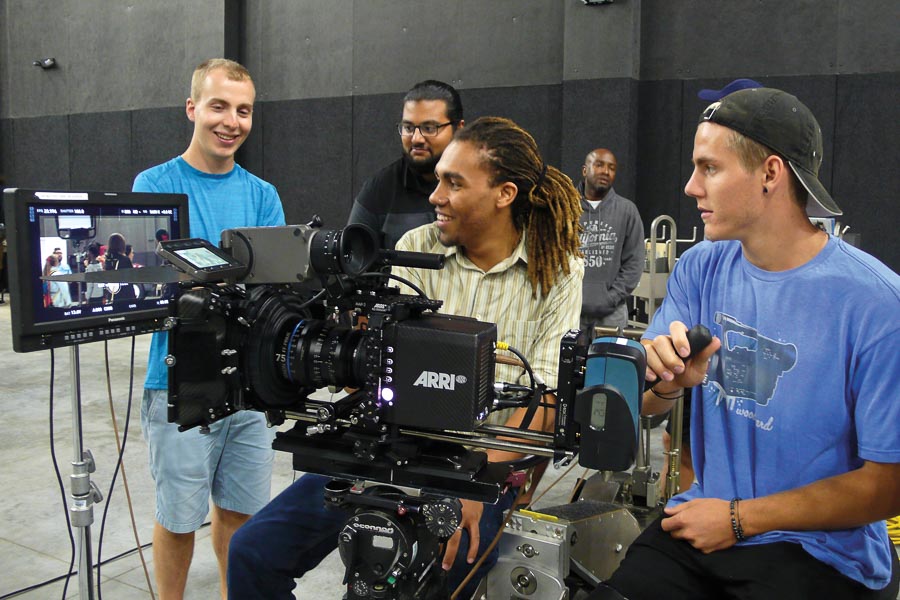 Digital film students working in the new facility. Photos courtesy of Ringling College of Art and Design.