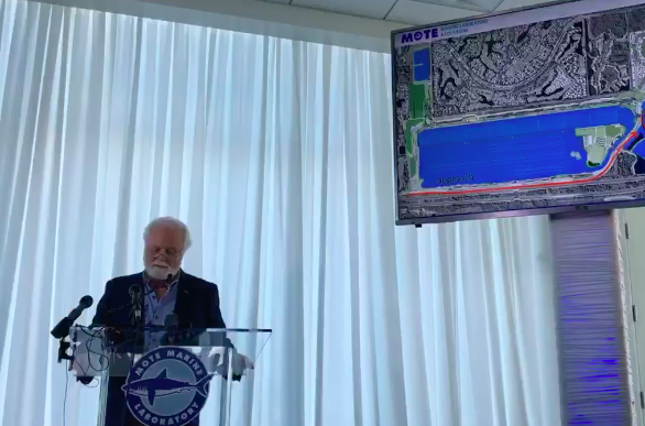 Dr. Michael Crosby announces details about new aquarium