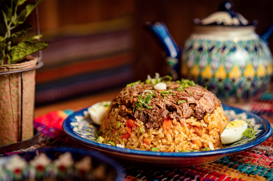 Delighting the senses with cumin and color, Chayhana Vostok's pilaf is hearty and tasty.  Photo by Wyatt Kostygan