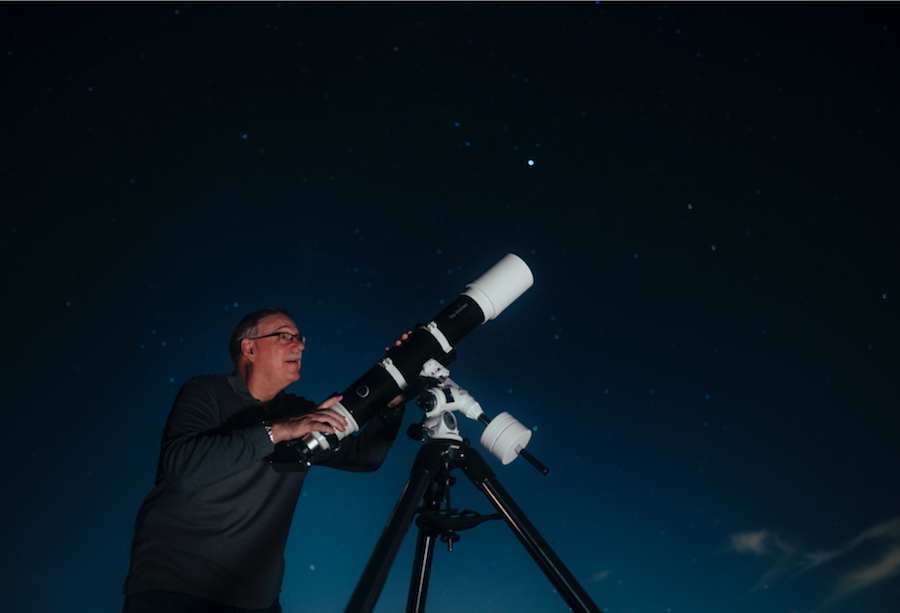Ed McDonough has front-row seats to the cosmos night show, looking through his Sky-Watcher Evostar 120ED 900mm Apochromatic Refractor lens out by Myakka State Park. 
