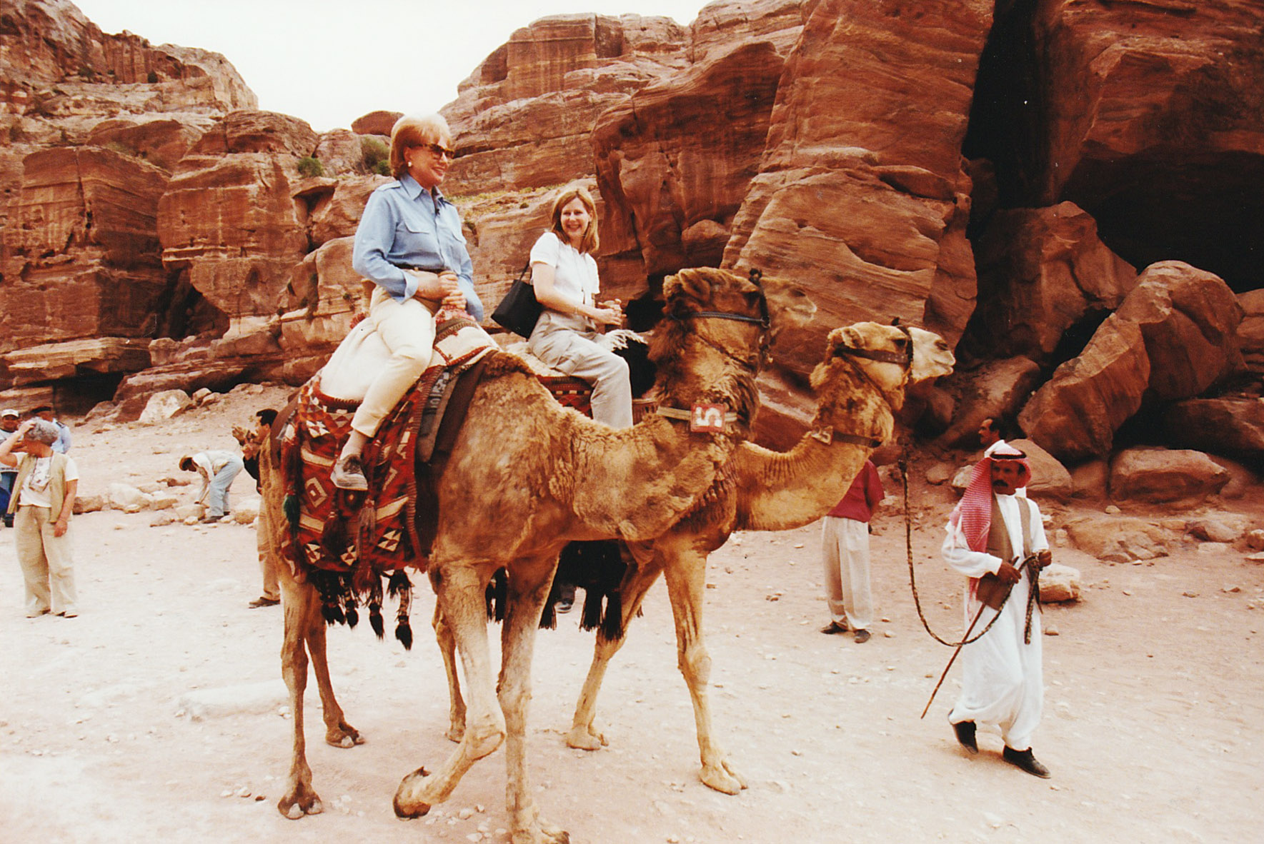 Katie with Barbara Walters Queen Noor Interview