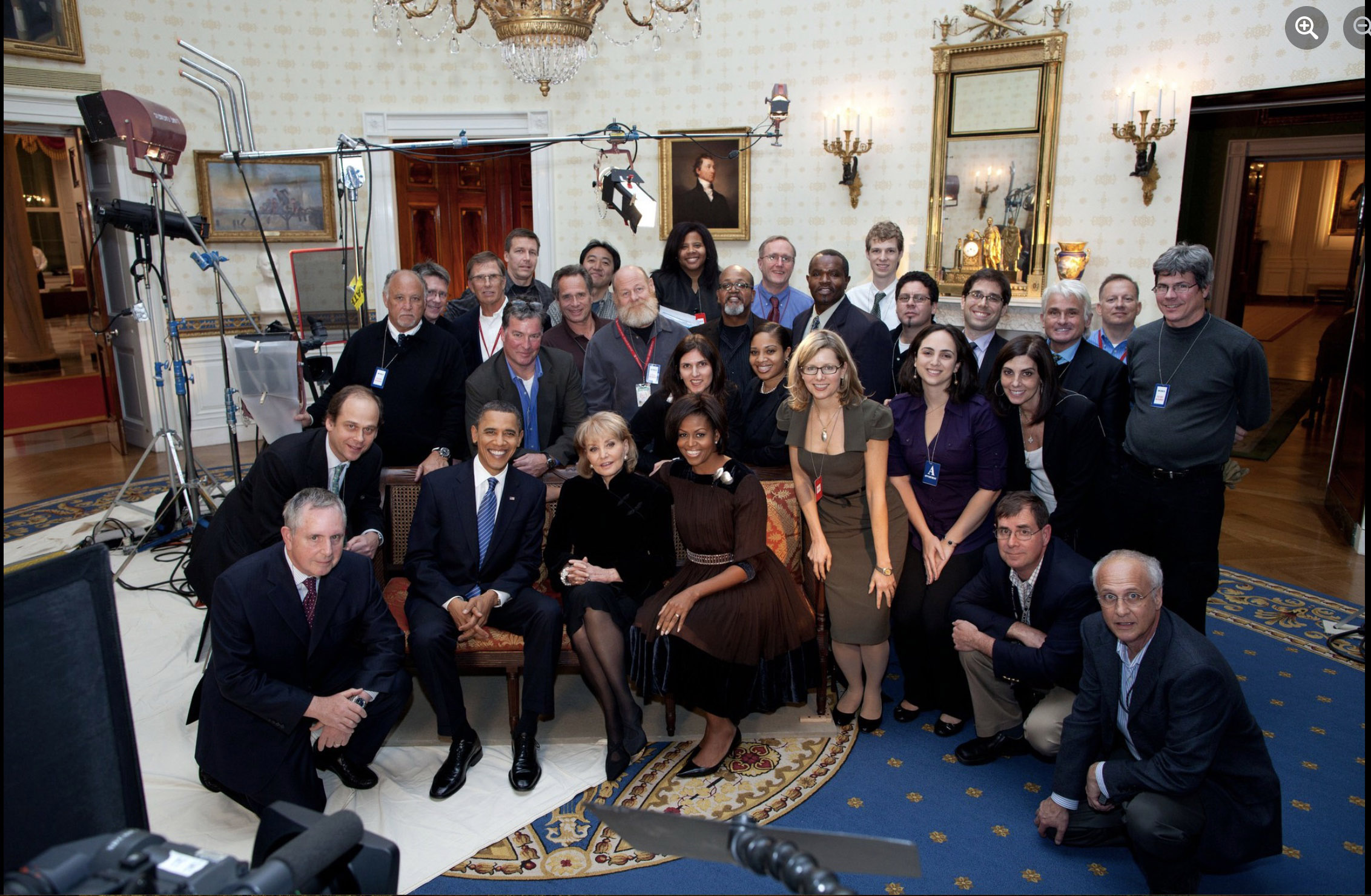 Katie with the Obamas