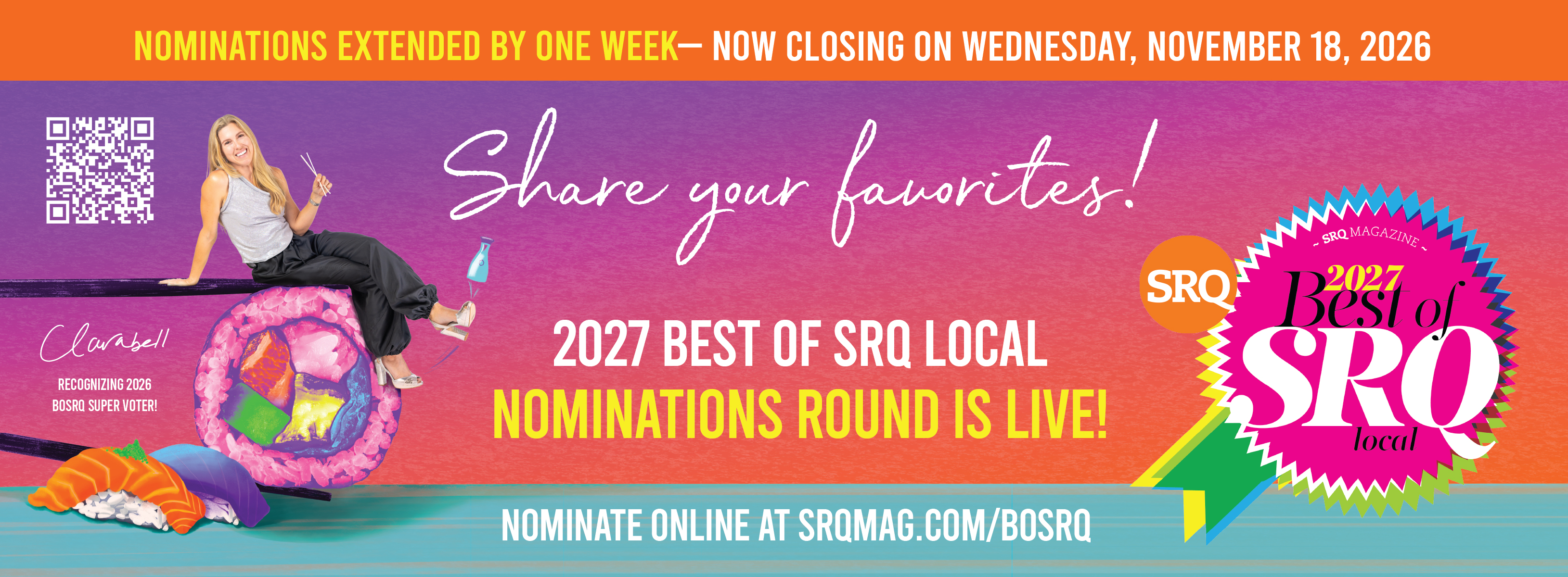Best of SRQ Local 2027 - Nominations Open!