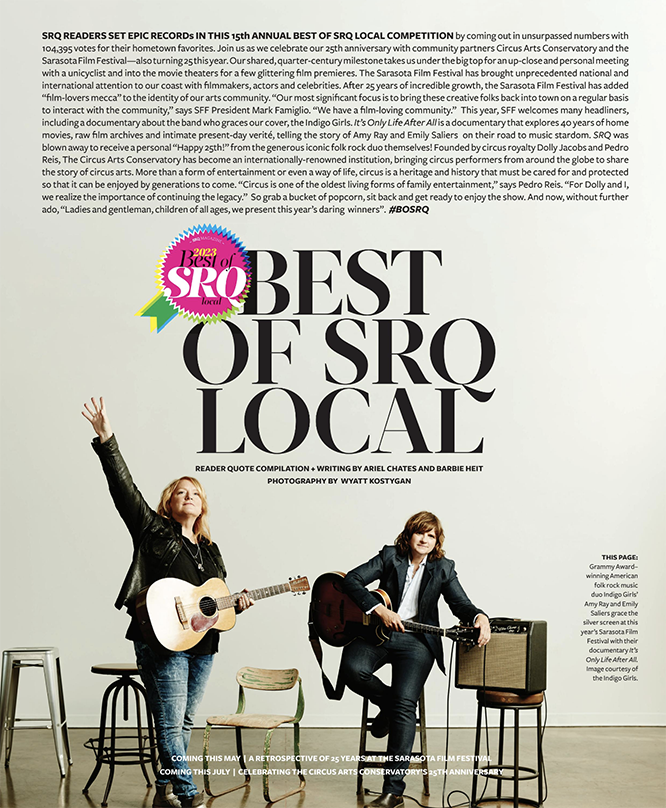 SRQ Magazine | Best of SRQ 2023 Local Awards Feature