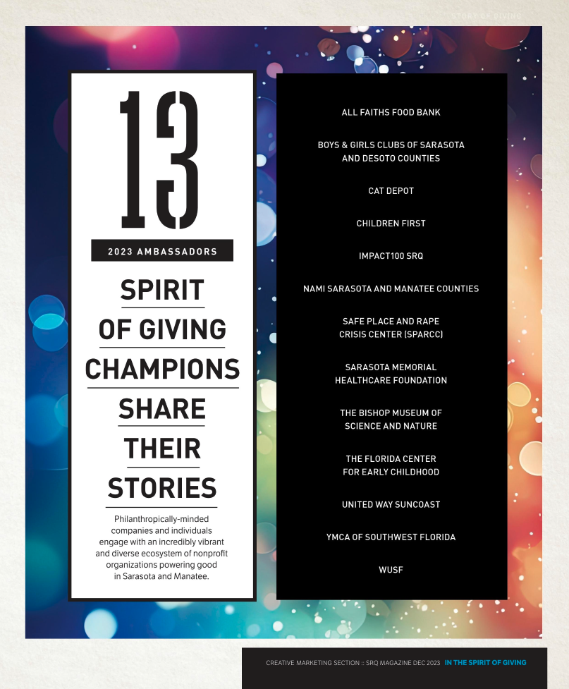 SRQ Magazine | Spirit of Giving - December 2023