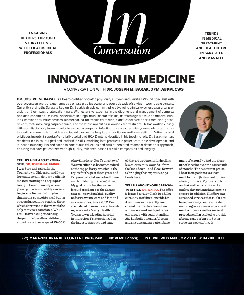 SRQ MAGAZINE | In Conversation: Innovation in Medicine - November 2025