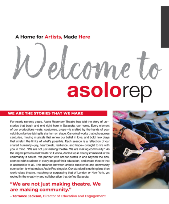 SRQ Magazine | December 2025: Asolo Repertory Brandstory