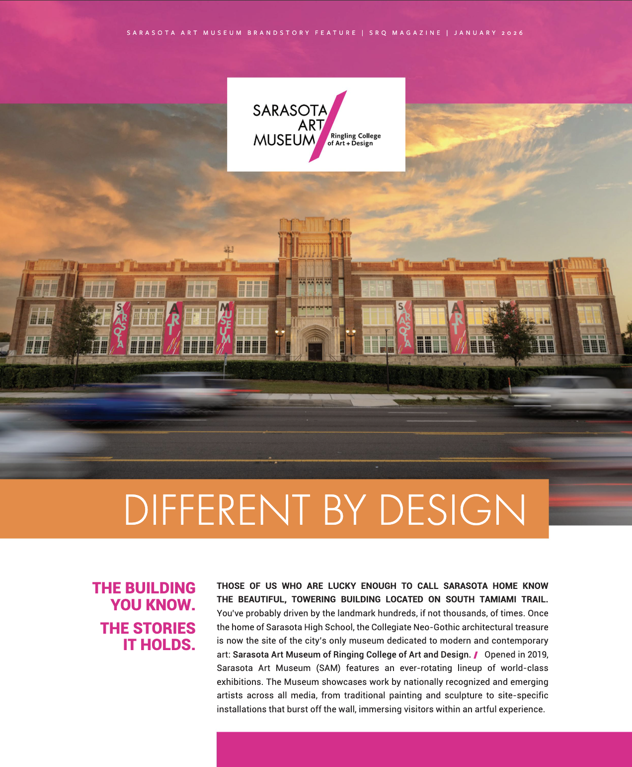 SRQ Magazine | January 2026 - Sarasota Art Museum Brandstory