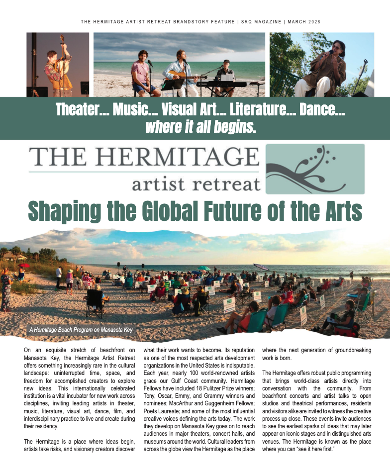 SRQ Magazine | March 2026 - The Hermitage Artist Retreat Brandstory