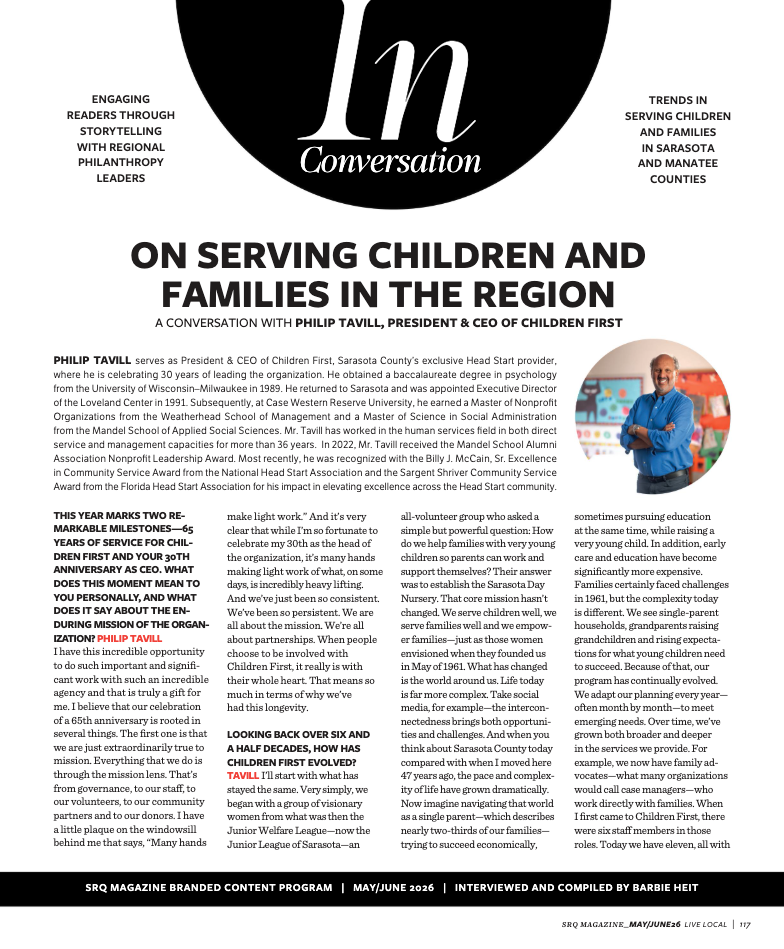 SRQ Magazine | May/June 2026 - In Conversation: Serving Children and Families in the Region